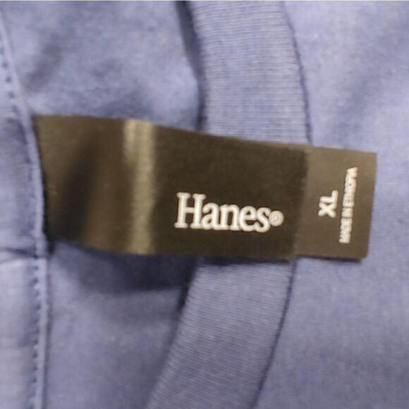 LADIE'S HANES BEEFY T CREW NECK T SHIRT NAVY - Picture 5 of 6